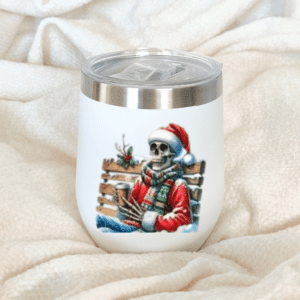Insulated Skeleton Mug - Park Bench Coffee Break