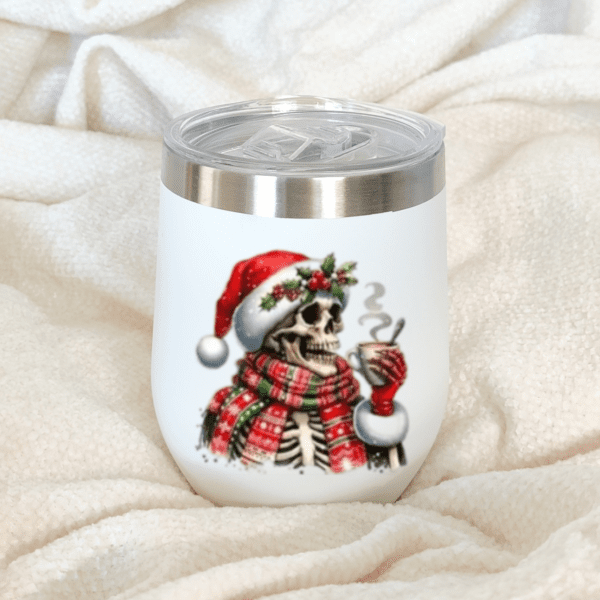 Insulated Skeleton Mug - Santa Hat