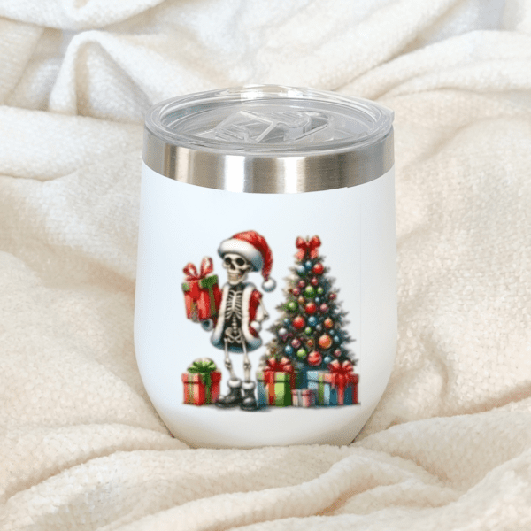 Insulated Skeleton Mug - Christmas Tree